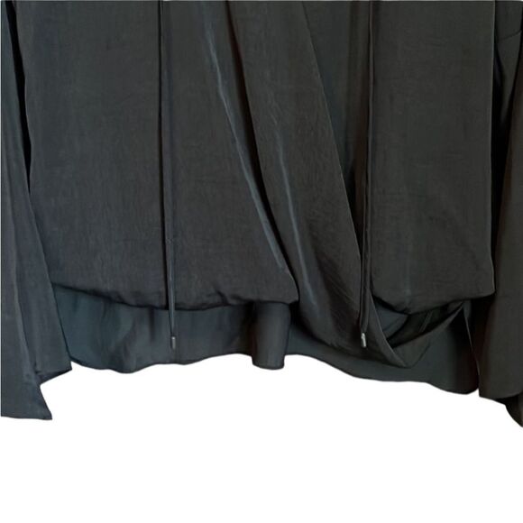 NWT! Kenneth Cole black faux wrap blouse - Picture 9 of 10
